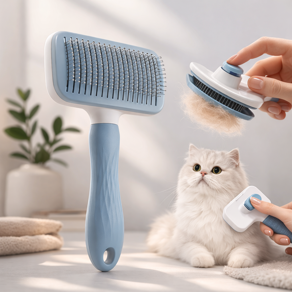 Selbstreinigende Fellbürste für Hunde & Katzen