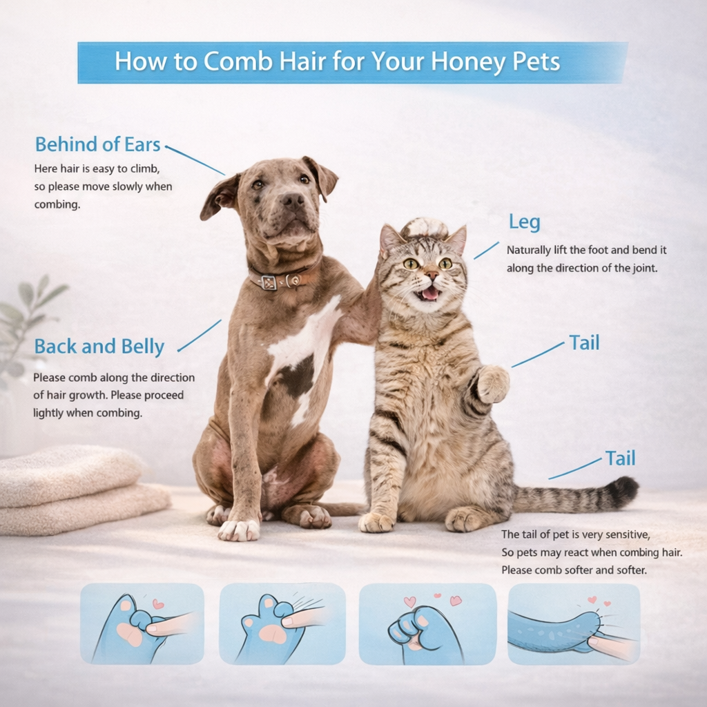 Selbstreinigende Fellbürste für Hunde & Katzen